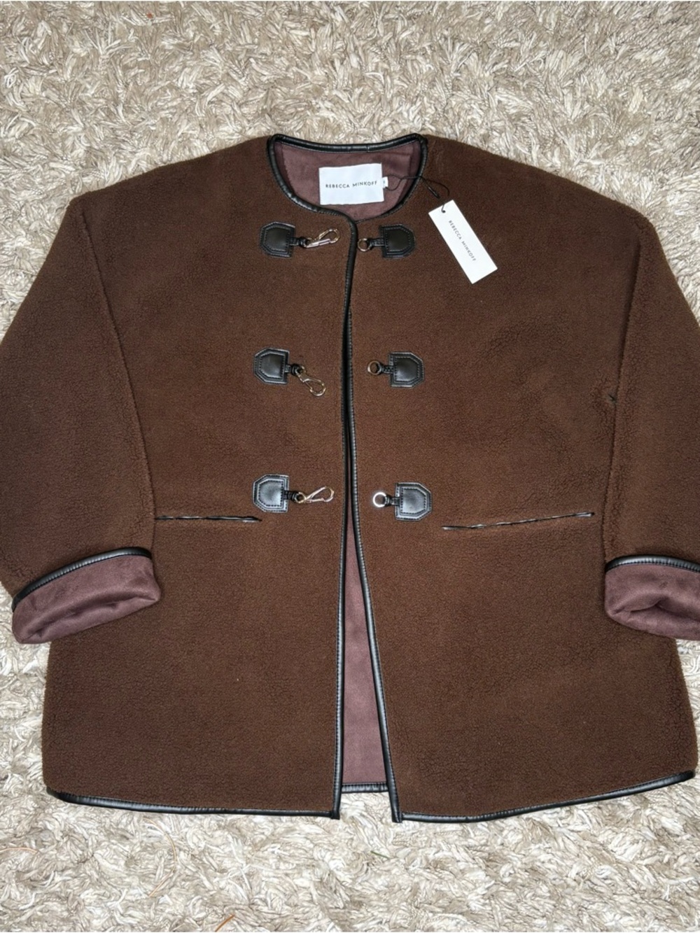 Rebecca Minkoff Chocolate Brown Toggle Jacket